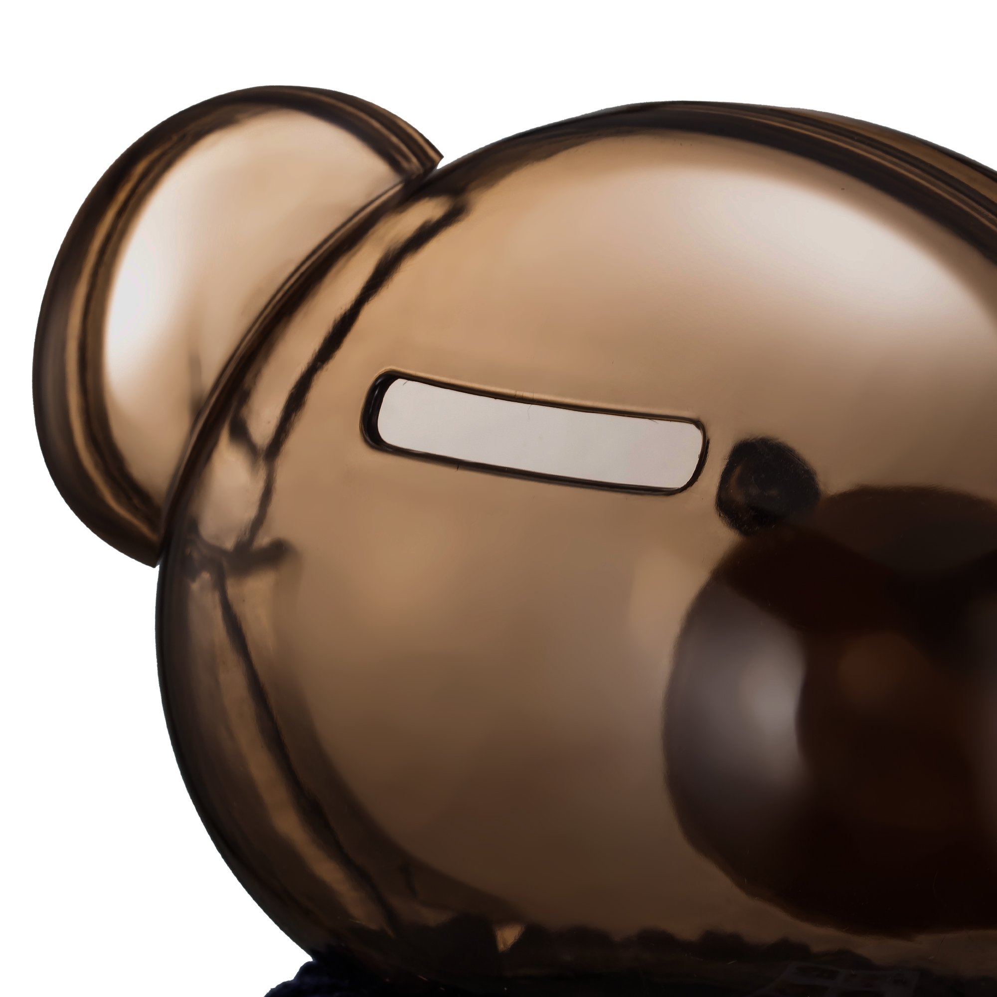 Msicyness Classic Bear Piggy Bank - Cute Cartoon Saving Box for Kids Mini ATM with Knit Clothes Decor Coin Toy Banks Save Pot Money Boxes（Transparent）