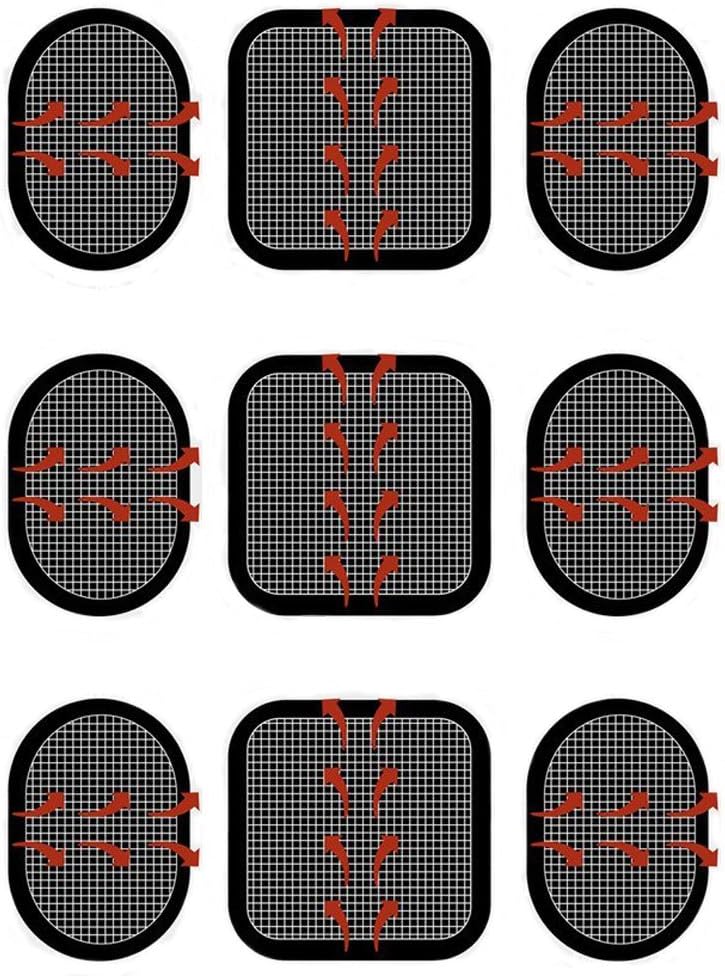 TENDUAGEN Replacement Gel Pads, Electrodes Body Pads Gel Adhesive for All Abdominal Belts, 3 Sets (Value 9 Gel Pads Pack)