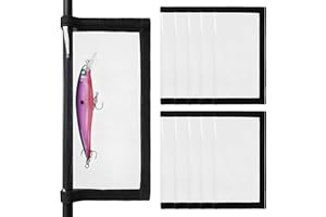 Fishing Lure Wraps, 10pcs Fishing Bait Covers Durable PVC Lure Covers Easily See Fishing Hook Covers Bait Storage Protector K