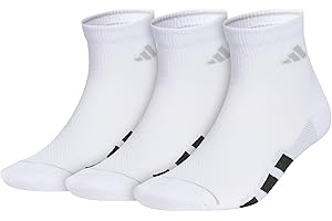 adidas Men's All Day Training Quarter Socks sports performance above the ankle height with cushioning for running (3-Pair)