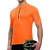 Nepest Cycling Jersey Men Short Sleeve Bike Shirts with 4 Rear Pockets Moisture Wicking Half Zip Road & Mountain Biking