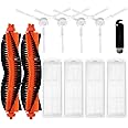 Replacement Parts for Xiaomi Vacuum Mop 2S / Mop P/Mop Pro / XMSTJQR2S / STYTJ02YM Mi Robot Accessory, 2 Main Brush 4 Filter 4 Side Brush 1 Cleaning Tool, Accessories Kit Spare Repair Attachments