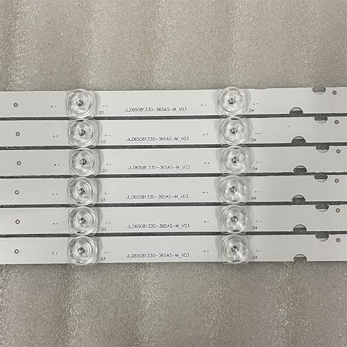 Replacement LED Strip Kit (6 Pieces) For TCL 65" TV Models (65S423, 65S425, 65S421 Series)