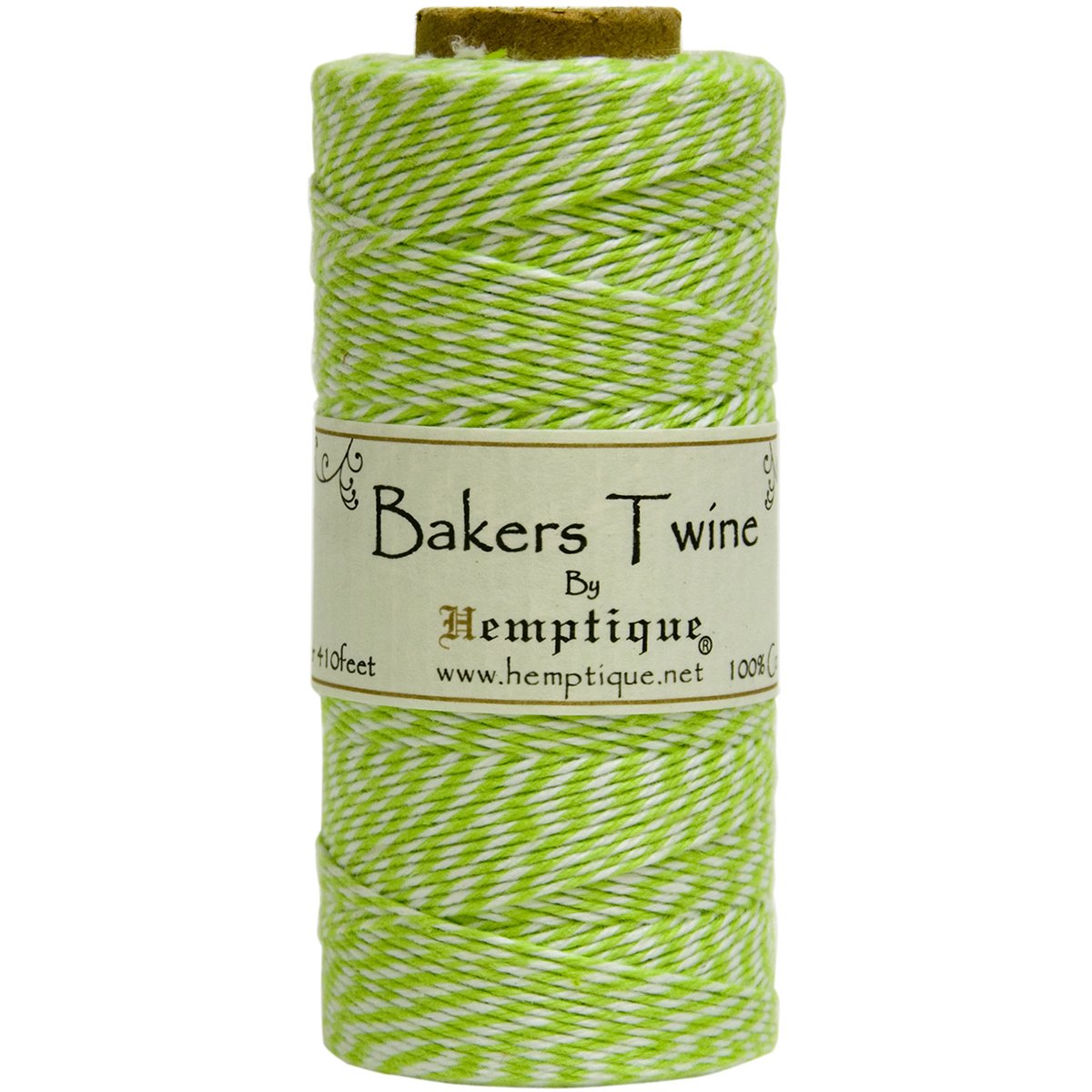 Hemptique Cotton Baker's Twine Spool 2-Ply 410'-Lime, Other, Multicoloured