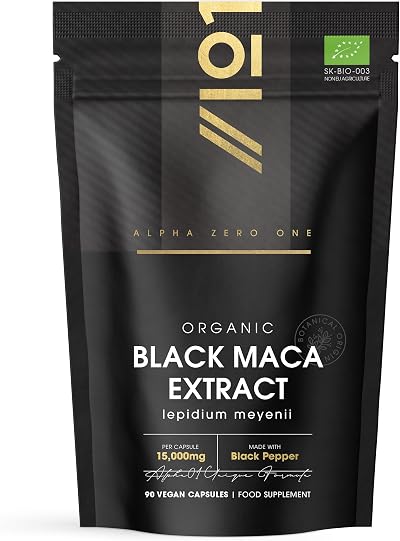 ALPHA01 Organic Black Maca Root 15000mg 90 Vegan Capsules