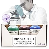 Volu-Sol Dip-Stain Kit - Quick Staining for Blood Smears, Marrows - Ideal for Microscope, Veterinary, Cytology - Versatile Kit for Rapid Differential Staining (125 mL / 4 oz.)