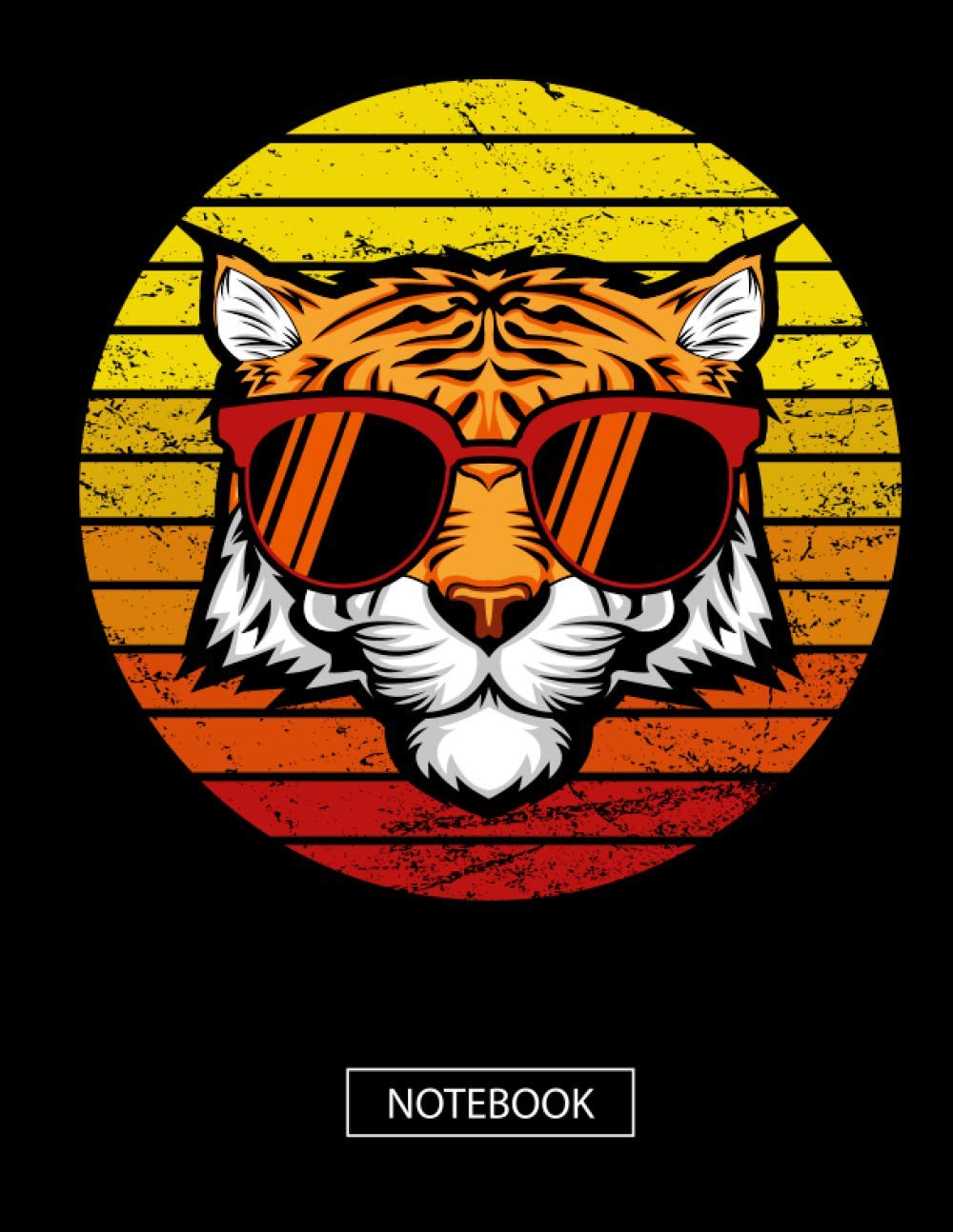 Notebook: Wide Ruled Lined Tiger Composition Notebook - 8.5 x 11 Journal