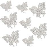 ZIMISI 8PCS Bling Butterfly Car Decals, Self-Adhesive Butterfly Stickers for Women, Crystal Rhinestone Car Bumper Stickers, Automotive Decoration Accessories for Vehicle Window Bumper Laptop (White)
