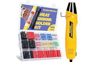 haisstronica 560 PCS All in One Set with Solder Seal Wire Connectors,3:1 Heat Shrink Tubing and Heat Gun,Solder Sticks Wire T