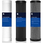 Replacement Filter for c-learSource Ultra System, 3-Pack | 0.01&micro;m membrane traps microplastics &amp; metals. 5&micro;m &amp; 0.5&micro;m filters reduce chlorine &amp; odor. Standard 2.5"&times;10", 2,000 gal.