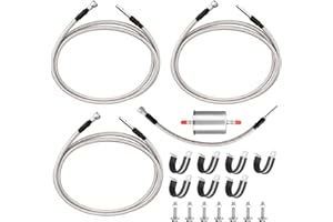 AOTOPARTS Stainless Steel Braided Fuel Lines Kit 819-840 Compatible with GMC Sierra Chevy Silverado 1500 2500 3500 1999 2000 2001 2002 2003, 15043857 15765803