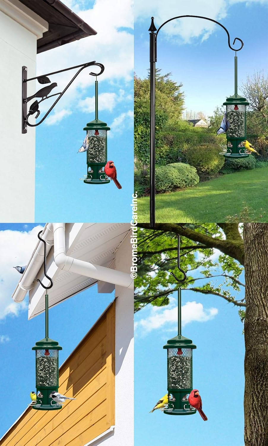 Squirrel Buster Standard Squirrel-proof Bird Feeder w/4 Metal Perches, 1.3-pound Seed Capacity : Squirrel Proof Bird Feeder : Garden & Outdoor