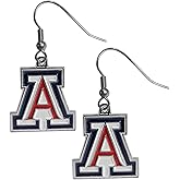 NCAA Siskiyou Sports Womens Arizona Wildcats Chrome Dangle Earrings One Size Team Colors
