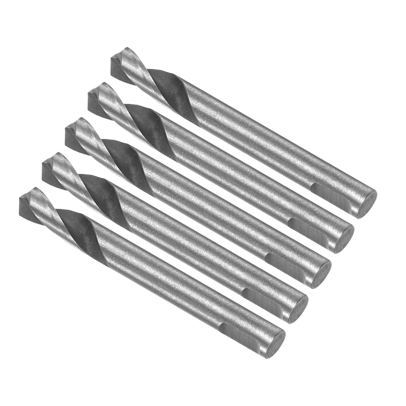 CoCud High Speed Steel Twist Drill Bits, 6mm Diameter 55mm Length, Straight Twist Jobber Drill Bit - (Applications: for Metal Woodwork Plastic Aluminum), 5-Pieces