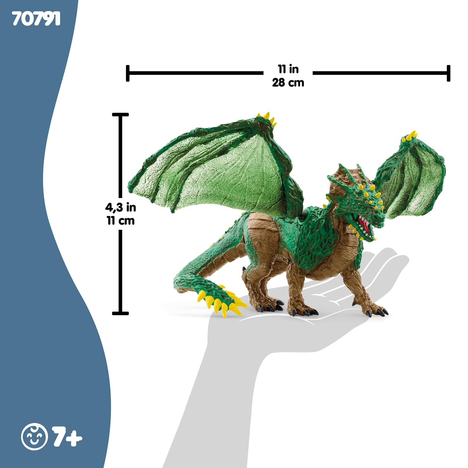 SCHLEICH ELDRADOR Creatures | Dschungeldrache 70791 | detailgetreue Monster Spielfigur mit beweglichen Flügeln | tolles Geschenk für Mädchen und Jungen | Spielzeug ab 7 Jahren | 28 x 17 x 11 cm 6
