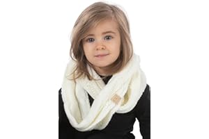 Funky Junque Girls Scarves 100% Acrylic Knit Kids Infinity Scarf Toddler Balaclava Neck Warmer Winter Circle Gaiter