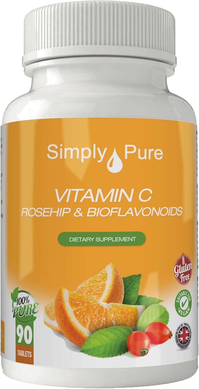 Simply Pure Vitamin C, 90 x Tablets, Vegan 100 High Strength 1000mg