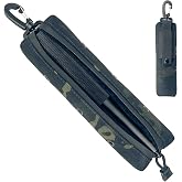 Suppressor Pouch Heat Resistant Silencer Storage &amp; Transport Bag Tactical Suppressor Case with Molle Strap &amp; Easy Clip Black Camo