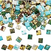 PH PandaHall 160pcs 8 Colors 2-Hole Glass Seed Beads, Tila Beads Rectangle Craft Spray Painted/Drawbench Flat Square Bead Loose Spacer Bead for Bracelets Necklace Jewelry Making, 5x4.5~5.5mm