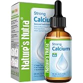 Nature's Nutra Strong Calcium, Plus MenaQ7 K2, Premium Liquid Calcium for Baby, Infant and Children, Natural Flavor, Non-GMO, 2 Fl. Oz (60ml)