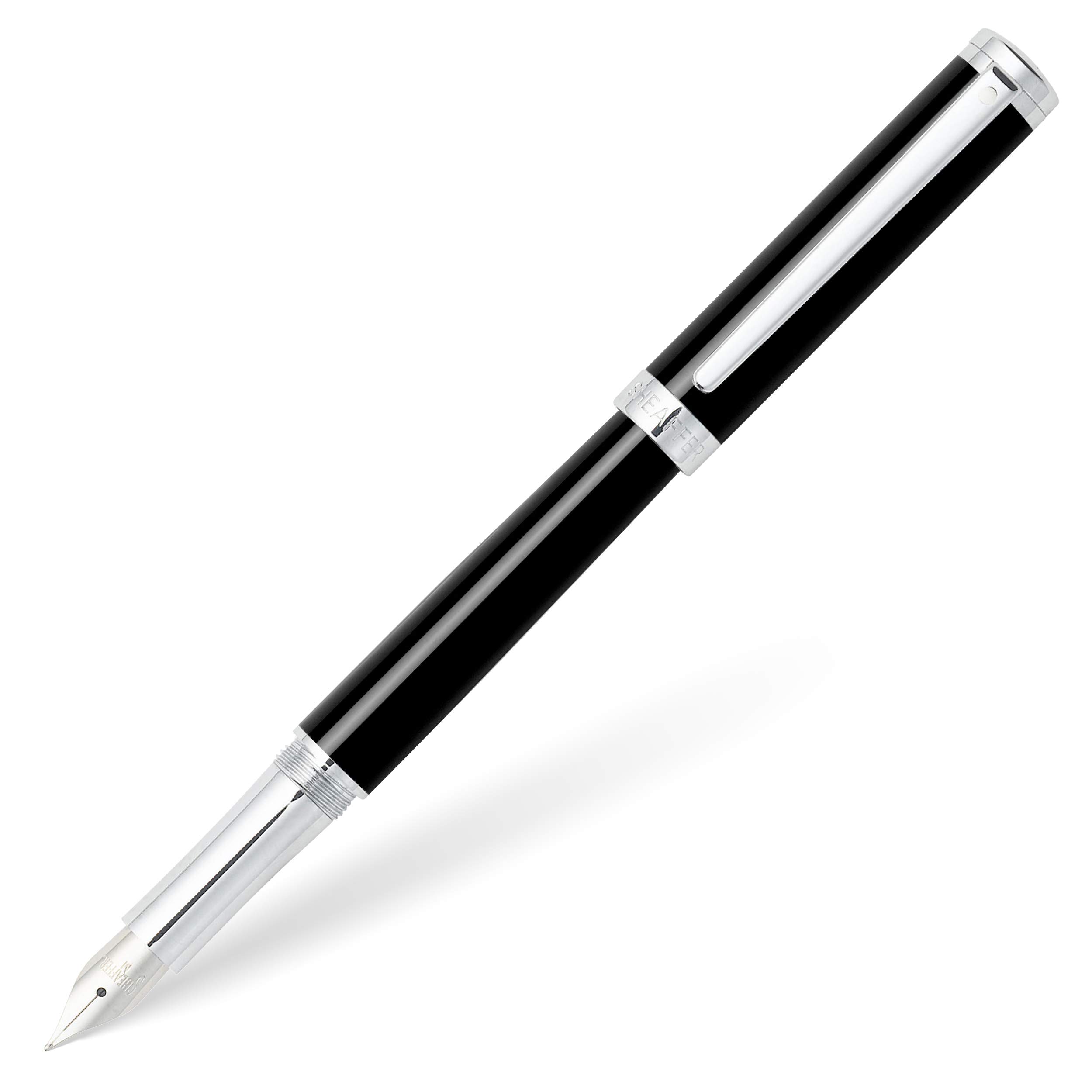 Sheaffer Intensity - Refillable Fountain Pen, fine Nib, Black Onyx, Chrome Trim — image 1