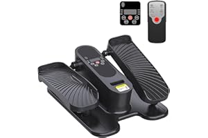 HOMGIM Under Desk Elliptical Machine - Quiet Motorized Leg Exerciser with Smart Remote, 12-Speed Manual Programs Auto/3 Auto Programs LCD Display & Bidirectional Motion for Home/Office