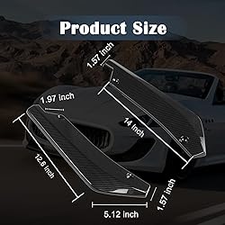 2 PCS Car Rear Bumper Guard Diffuser Splitter Front