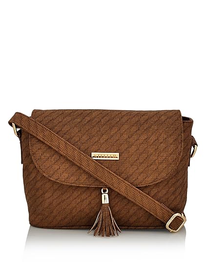 Steller Womens Fashionable Diagonal Stripes Sling Bag