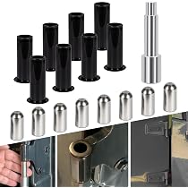 CheroCar Door Hinge Pin Bolts Guides Liners Set (8PCS) For Jeep Wrangler TJ JK JL 1997–2018 – Stainless Steel