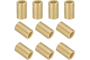 uxcell 30Pcs Sleeve Bearings, 4mm Bore x 6mm OD x 10mm Length, Self-Lubricating Sintered Bronze Bushings