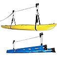 Kayak Hoist Set – Overhead Pulley System with 125 lb Capacity for Kayaks, Canoes, Bikes, or Ladder Storage by Rad Sportz (2 P