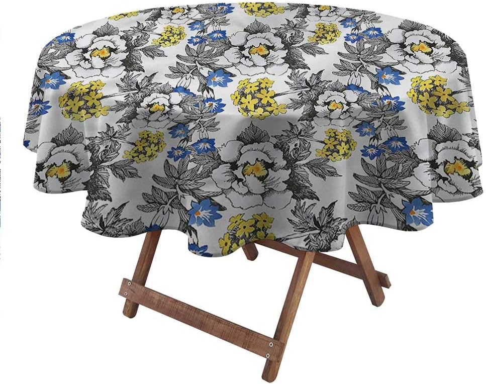 carmaxsHome Outdoor Round Tablecloth Garden Table Cloth