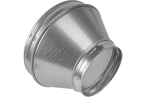 HVAC OV 10" to 6" Inch Round Duct Reducer - Galvanized Steel Pipe Increaser - Coupling for Round Duct Ventilation Systems - Heating & Cooling, HVAC
