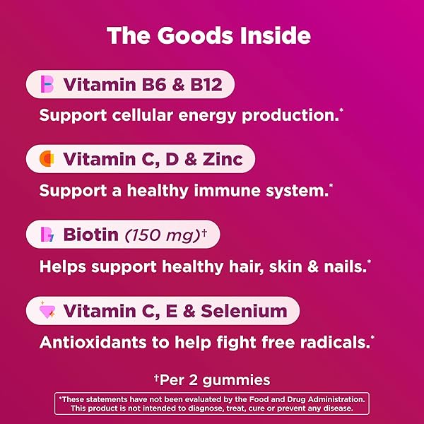 OLLY WOMEN’S MULTIVITAMIN GUMMY, VITAMINS A, D, C, E, BIOTIN, FOLIC ACID, ADULT CHEWABLE VITAMIN, BERRY FLAVOR, 45 DAY SUPPLY – 90 COUNT