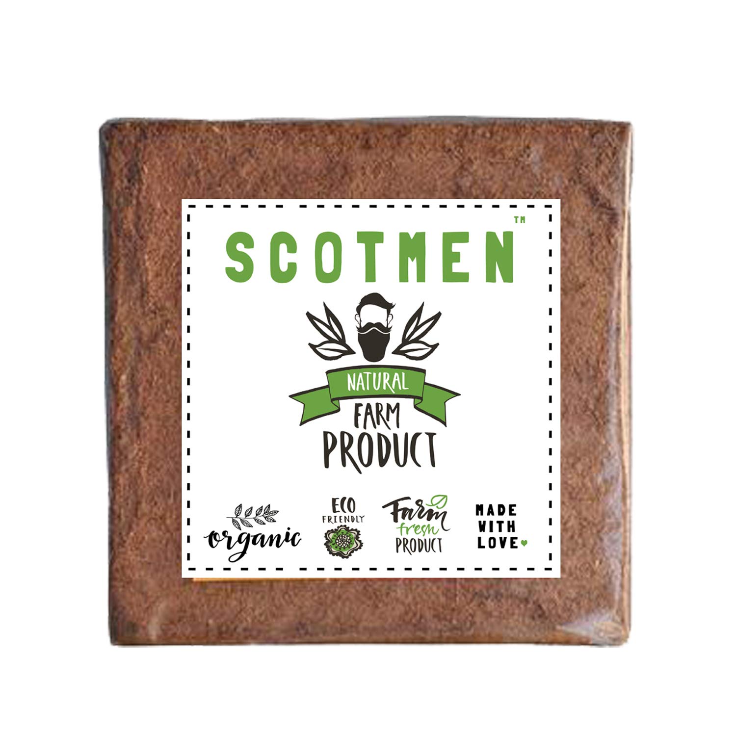Natural Cocopeat-Block which Weight 30 Kg After reconstitution Soil Manure (5 kg Cake)