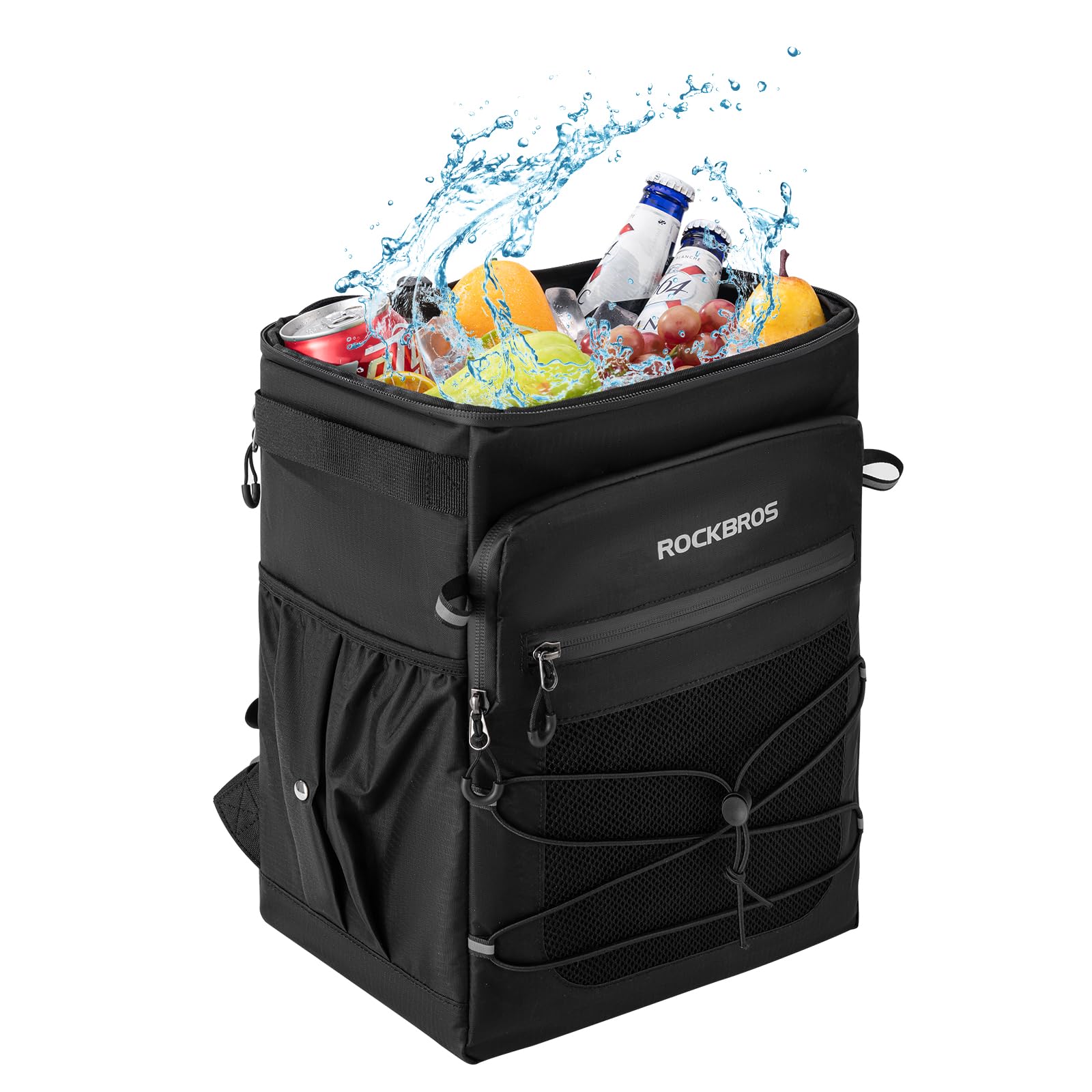 ROCKBROS Hiking Backpack Large Rucksack for Men Women Camping Backpack Travel Rucksack with Internal Waterproof Bag Multifunctional Day Pack with 2 Separable Layers for Travelling, Outdoors, 17.5L