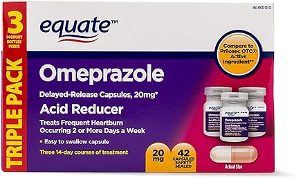 Amazon Com Equate Omeprazole Magnesium 20 6 Mg Acid Reducer equate omeprazole magnesium 20 6 mg acid reducer delayed release 42 capsules 1