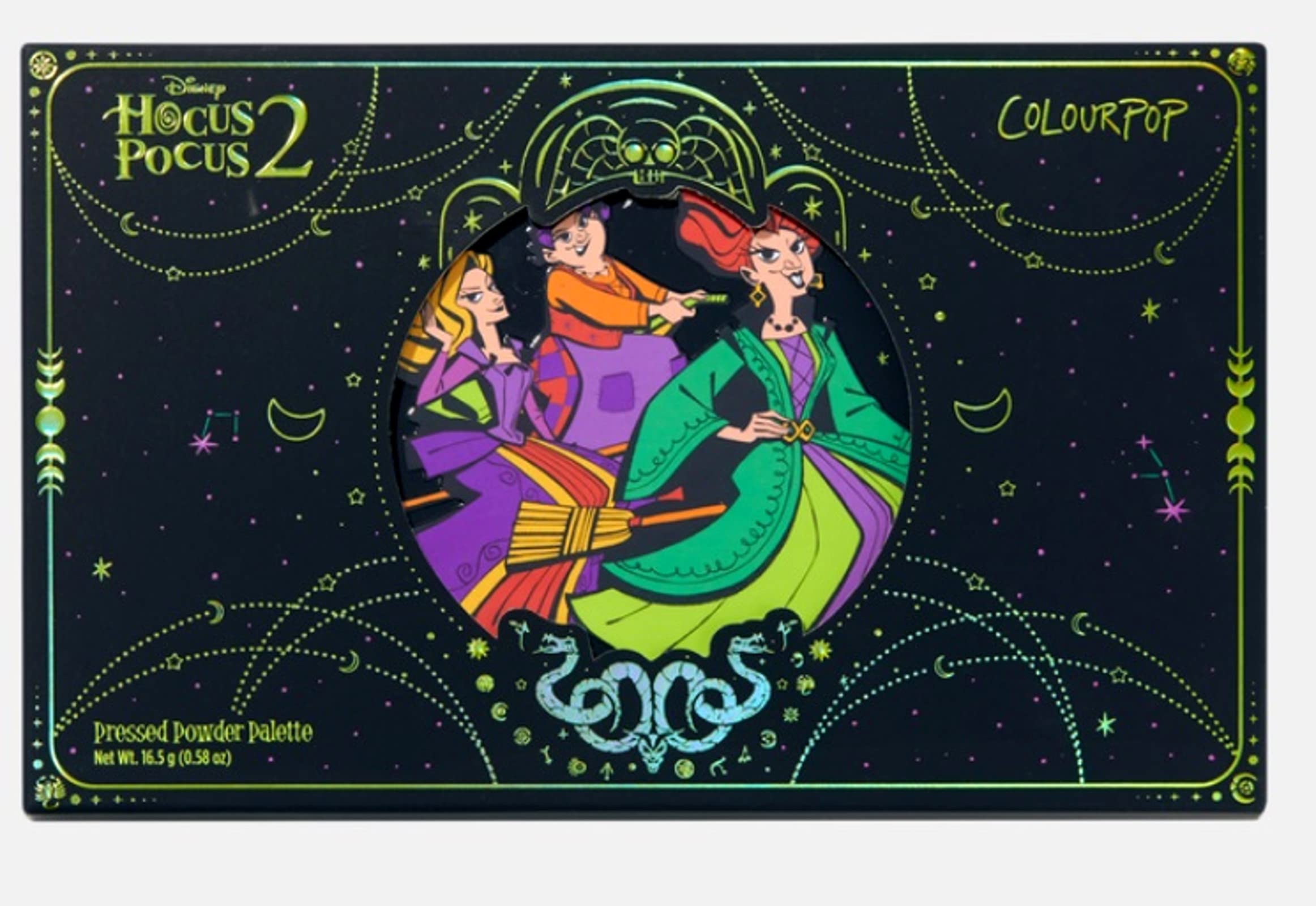 ColourPop Hocus Pocus 2 Eyeshadow Palette ALL HALLOWS EVE Disney Matte Shimmery Metallic
