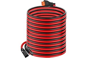 BEHAUNTY 10AWG Tinned Copper Wire XT60i to Solar Panel Connector Extension Cable 35FT – Heavy-Duty Solar to XT60i Cable for RC Batteries, Drones, Solar Power Systems, and Renewable Energy Applications