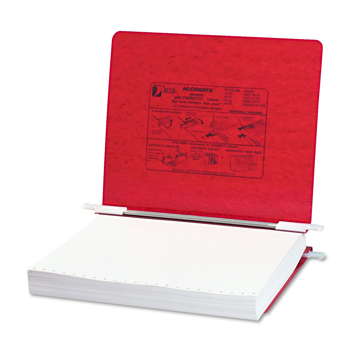 ACCO Pressboard Hanging Data Binder, 8.5 x 11 Inches Unburst Sheets, Executive Red (54129 )