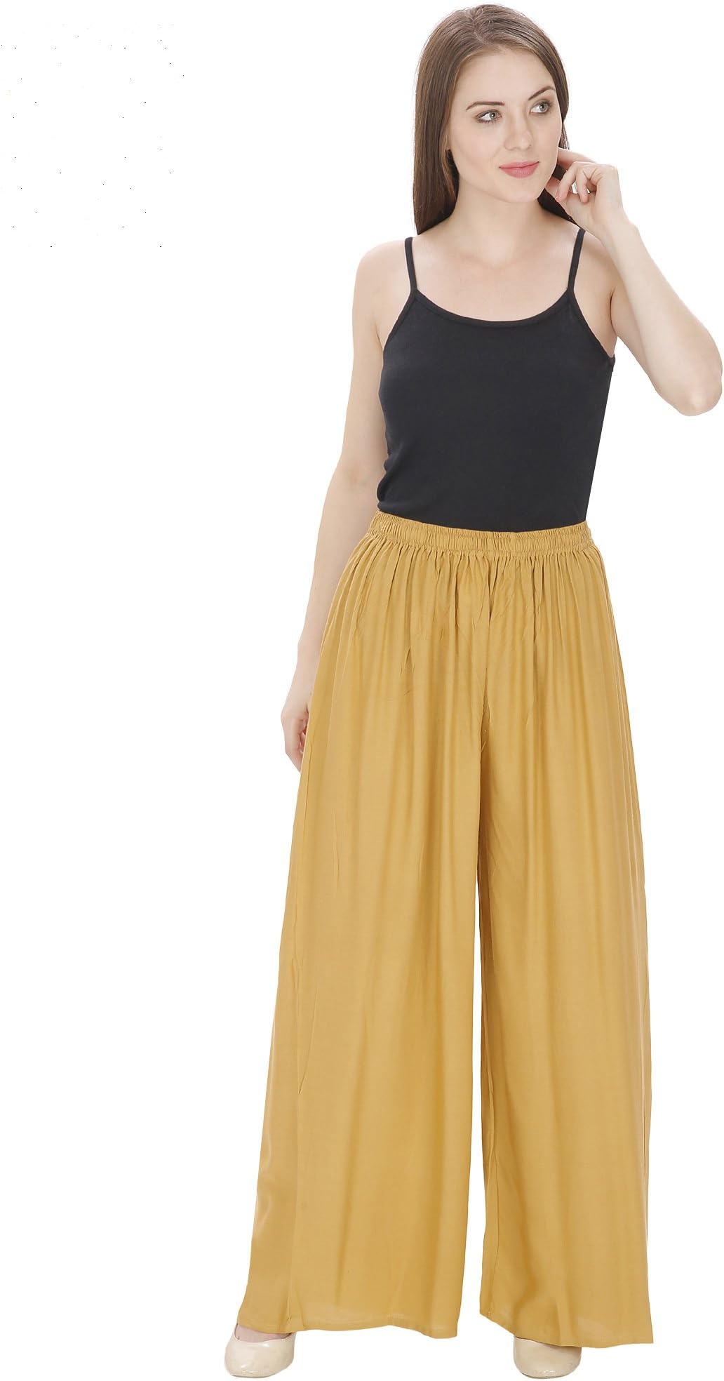 Damen Mode Women's Rayon Solid Palazzo