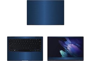 Decalrus - Protective Decal for The Samsung Galaxy Book Pro 360 (13.3" Screen) Laptop Blue Texture Brushed Aluminum wrap BAsamsungGalaxybkPro360_13Blue