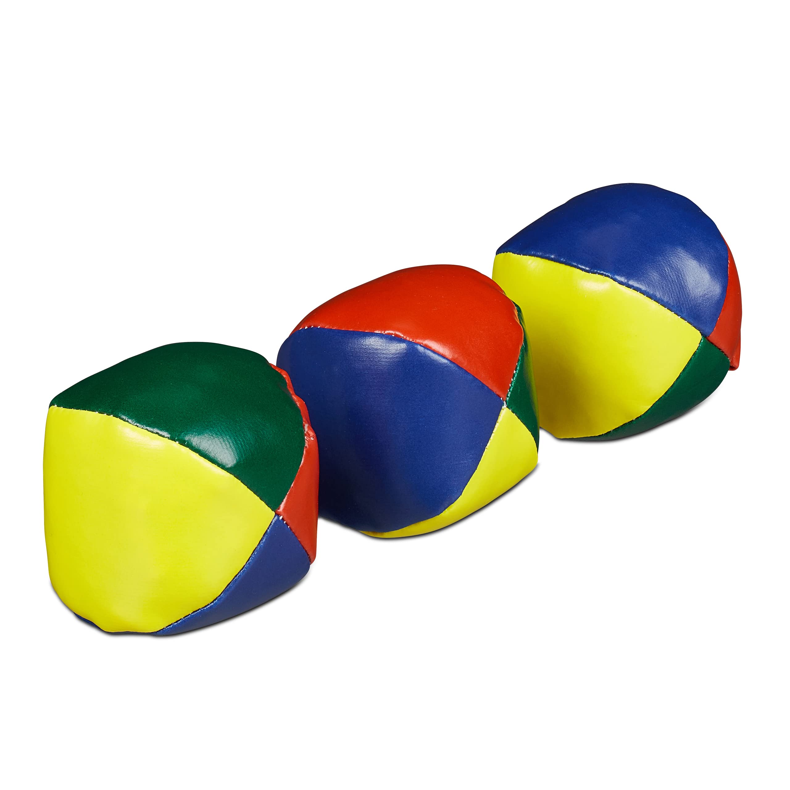 Relaxdays Juggling Balls, Set of 3, Professionals & Beginners, Soft Juggler Balls, Kids & Adults, Jongleur Set, Ø 6 cm