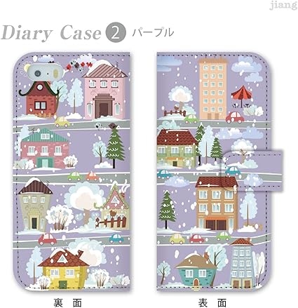 Amazon Iphone6 Plus 5 5inch ダイアリーケース 手帳型 ケース カバー スマホケース ジアン Jiang イラストかわいい おしゃれ 冬の街並み パープル 01 Ip6p Ds0224 15 Jiang ケース カバー