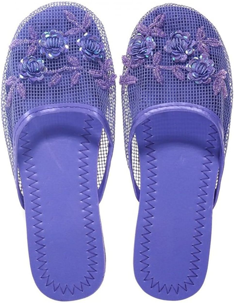 Wireless WonderzWomen's Mesh Slippers With Sequin Available in 15 Colors