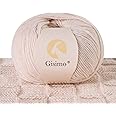 Gisimo 100% Inner Mongolian Cashmere Yarn, 6-Ply Luxurious and Soft Yarn for Hand Knitting & Crocheting (Ivory,1 Ball)