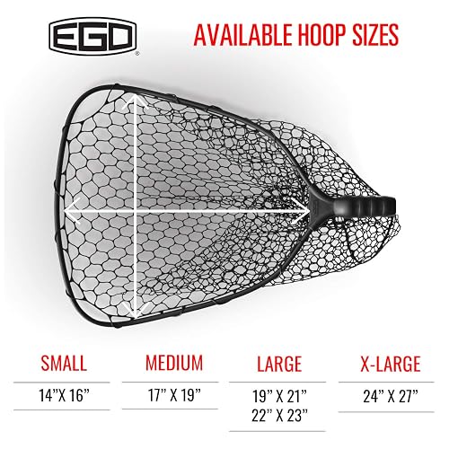 ego fishing net handle Floating Wade & Kayak Medium Sized Rubber  Three Rivers Tackle free measurement for fish up to 36 inches in length and the handle offers easy extension and retraction EGO S2 Slider Landing Net