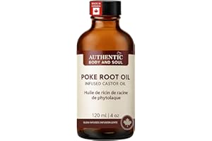 Poke Root Oil, Canadian Pokeweed Root Infused Castor Oil 4 oz