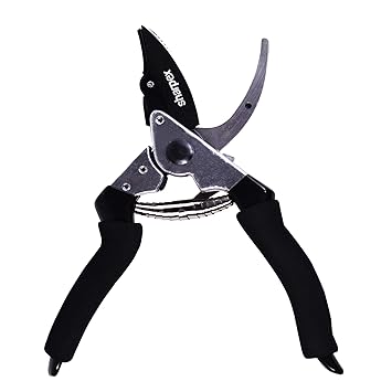 Sharpex Secateurs Bypass Pruning Shears with Safety Lock (Black)