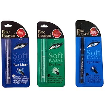 BLUE HEAVEN SOFT KAJAL (BLUE, BLACK & GREEN) PACK OF 3